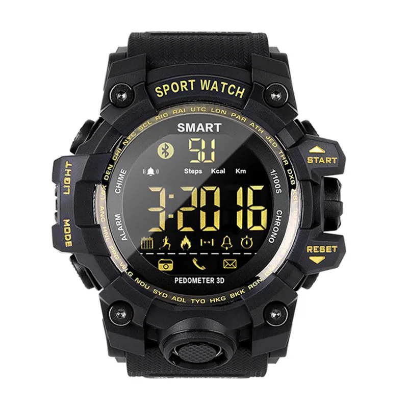 EX16S для приставки Android Smart часы 5ATM водонепроницаемые военные мужские крутой парень оливковая Дорожная сумка из плотной ткани шаг 12 месяцев в режиме ожидания Smartwatch IOS