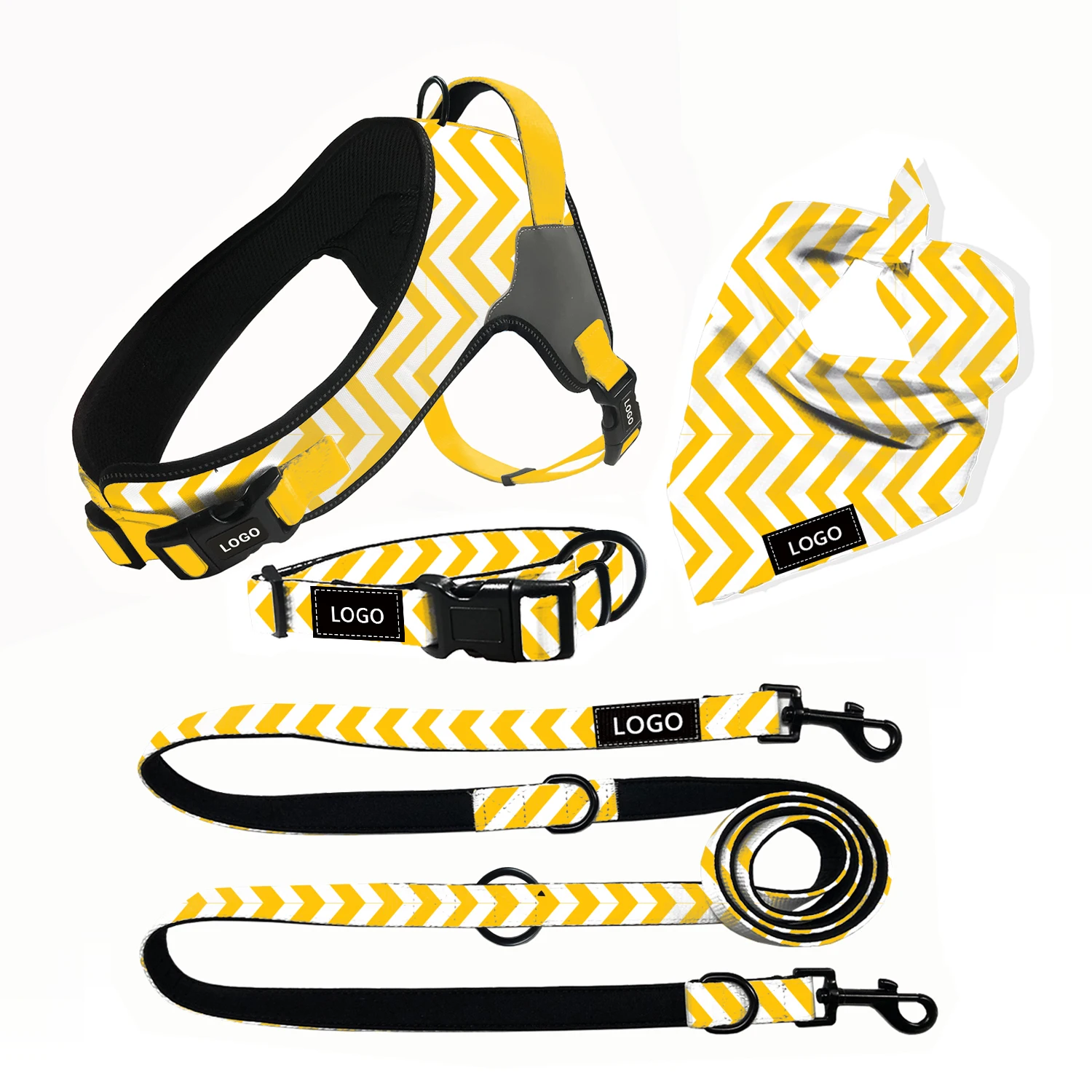 Dog Harness Set High Quality Hands Free Dog harness leash collar European And American Medium And Large Dogs