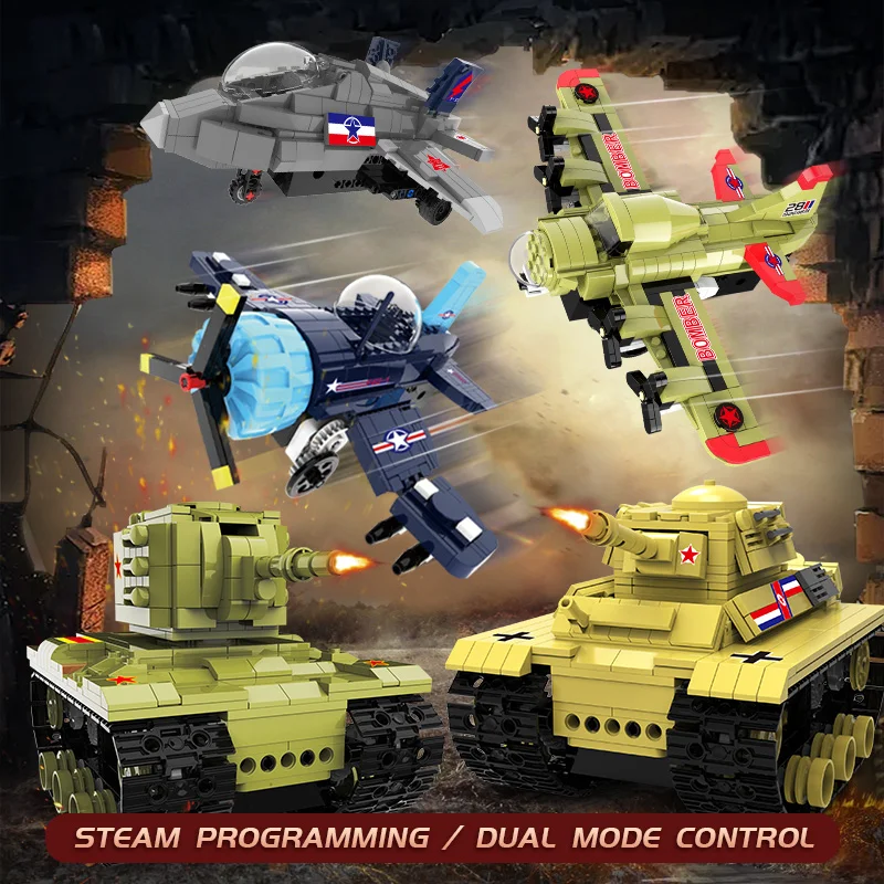 Flytec Military Team Series Cool Fighter Toy RC Plane For Boys Funny Voice Control Model&building Toy With APP Program