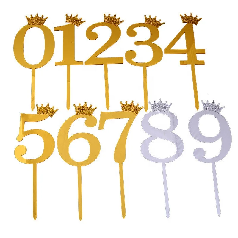 
cake decorating acrylic number cake topper 