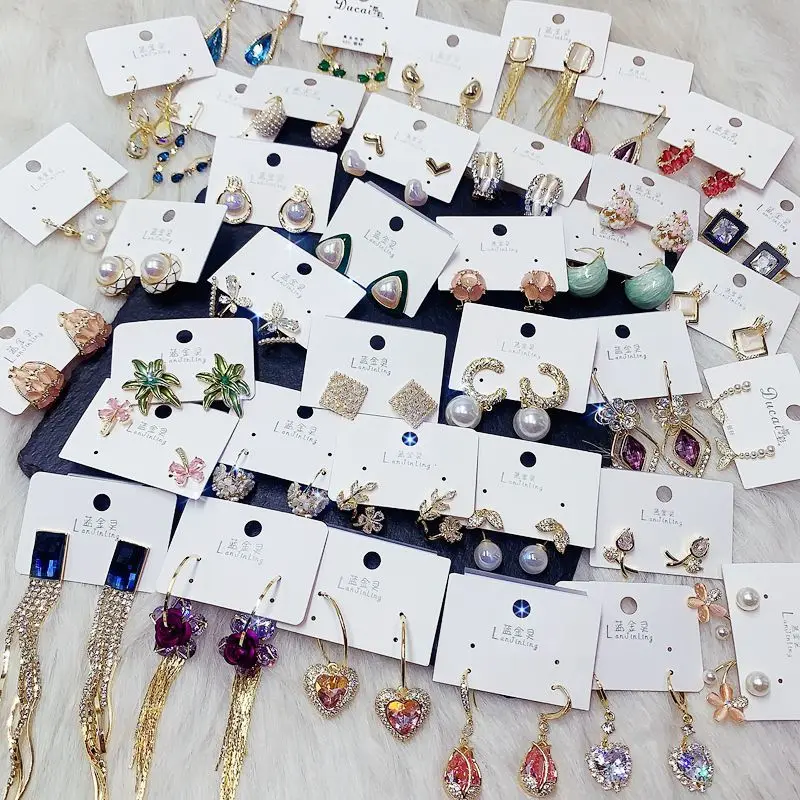 bulk wholesale cheap latest designs hot selling lot earring on sale women batch assorted earrings mixed bulk