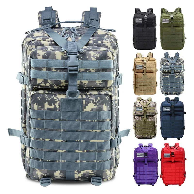 Wholesale Unisex Outdoor 3P Tactical Rucksack Fashionable Waterproof Nylon Laptop Backpack Bag China Manufactured Polyester