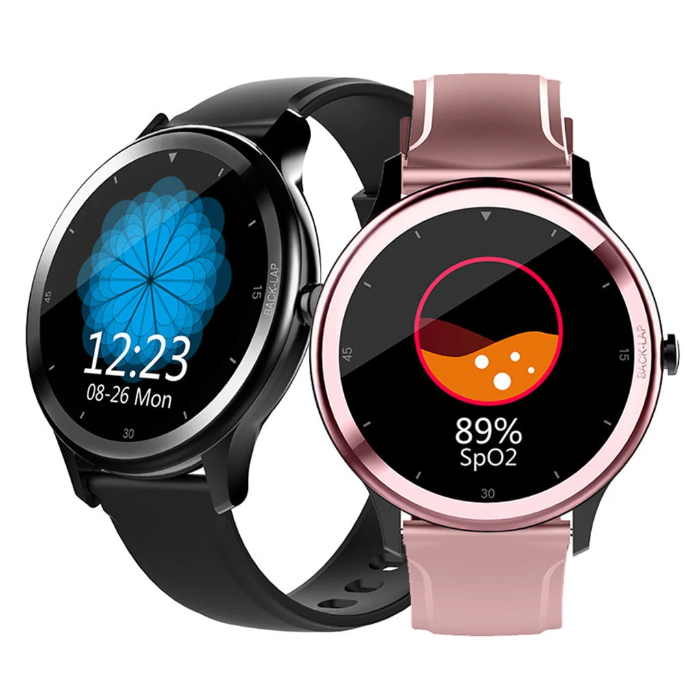 IP68 Waterproof G28 SmartWatch Women Men Sports Round Full Touch Smart Watch with Heartrate