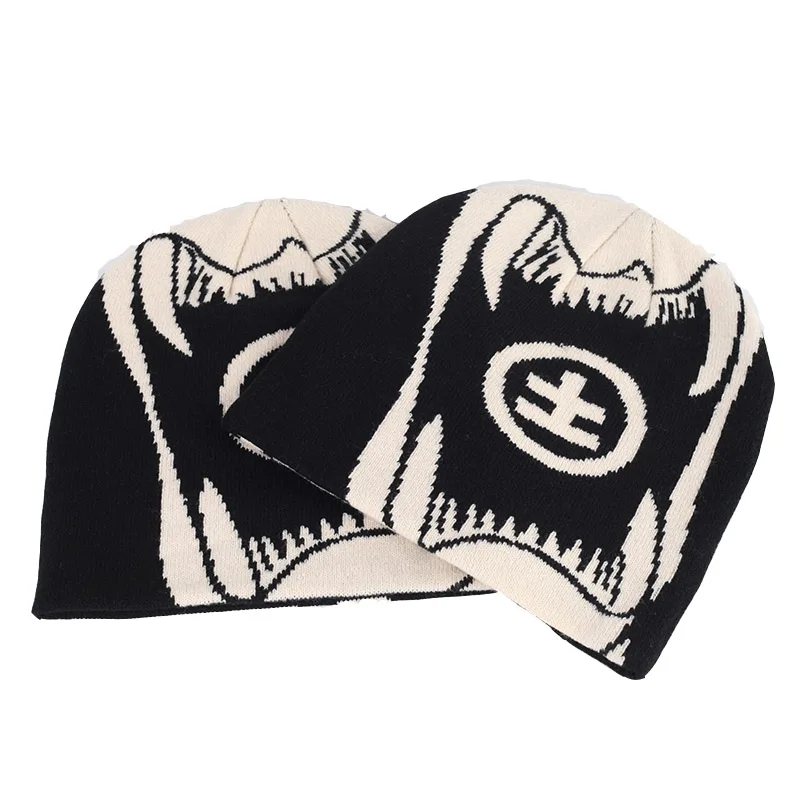 Colorful New Style Support Sample Jacquard Beanie Winter Hat cuffless Beanie acrylic knit Custom Beanie Hat