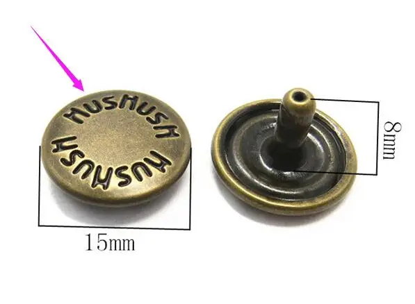 Studs Rivets Metal Clothes Button Jeans Rhinestone Metal Snap Button For Clothing Metal Button Rivet For Leather