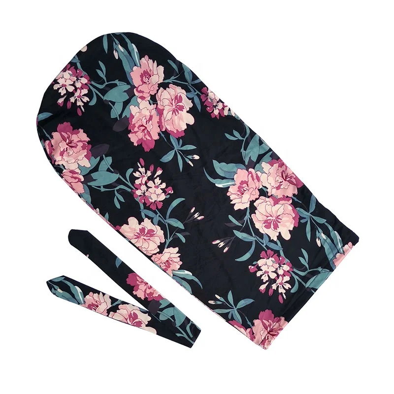 custom muslin polyester floral newborn baby swaddles sleep bag with headband