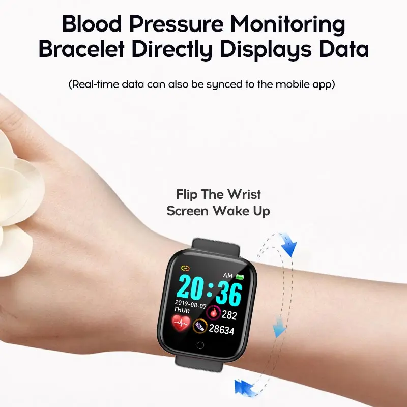 Ainoomax L112 heart rate smart watch reloj  inteligente blood pressure sport d20 y68 band bracelet ip67 waterproof smartwatch