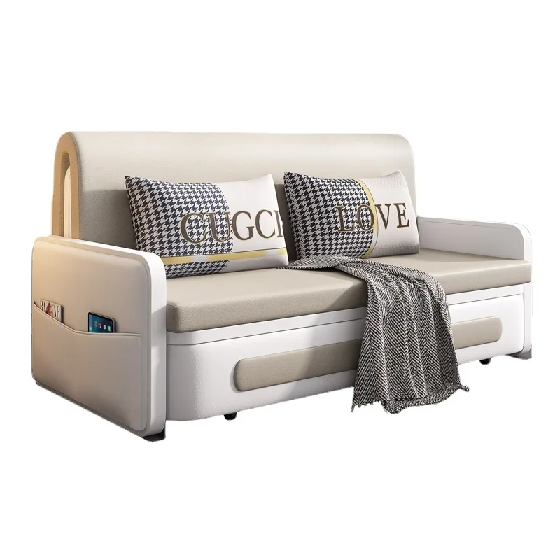 New Product Cheap Cum Sofa Come Bed Wooden Folding 2 In 1