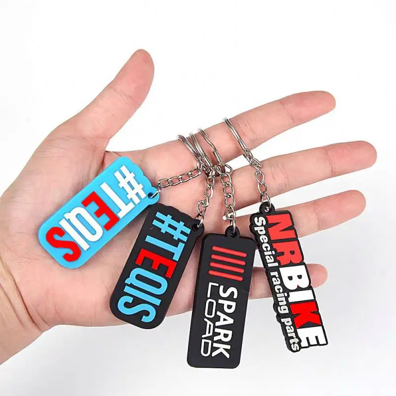 Custom Design Keychain Embossed Rubber Keychains Cute Cartoon 3d Keychain Rubber For Company