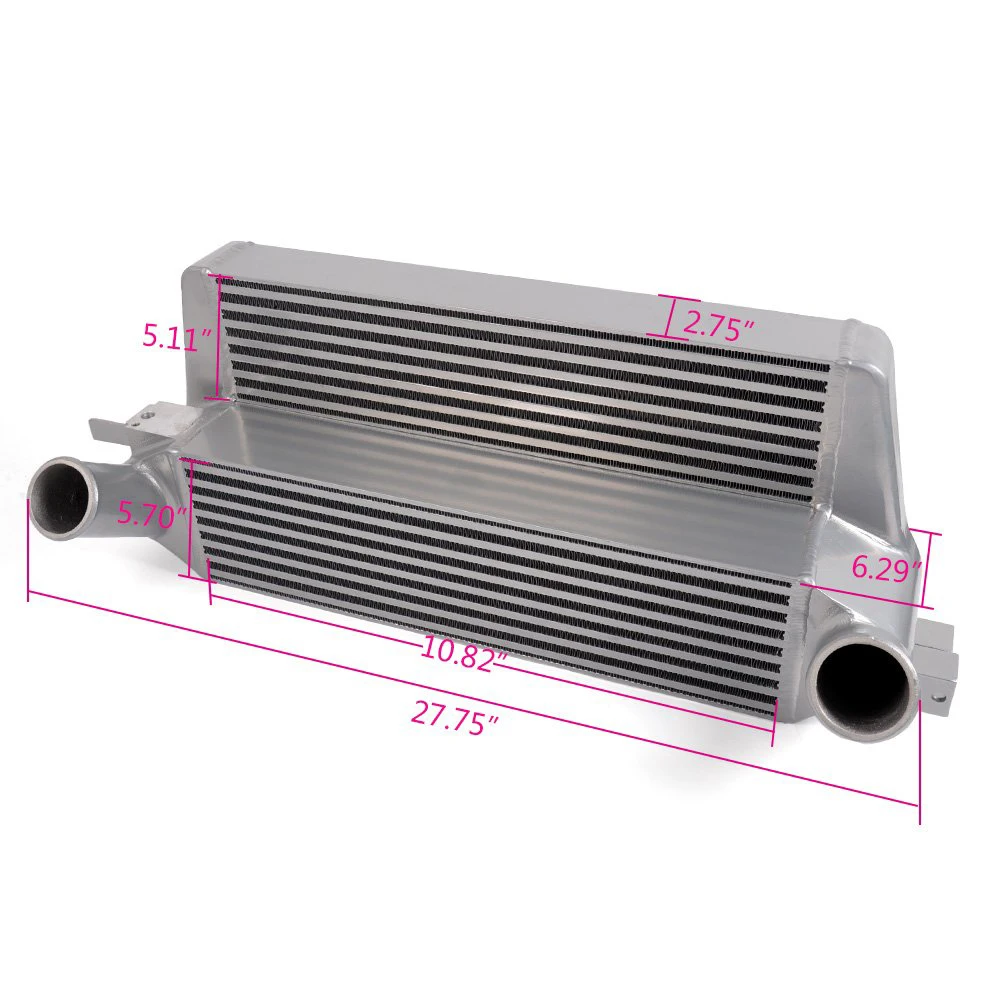 performance heavy duty all alloy tuning aluminum intercooler kits for Ford Mustang 2.3L EcoBoost Direct Bolt On 2015-2017