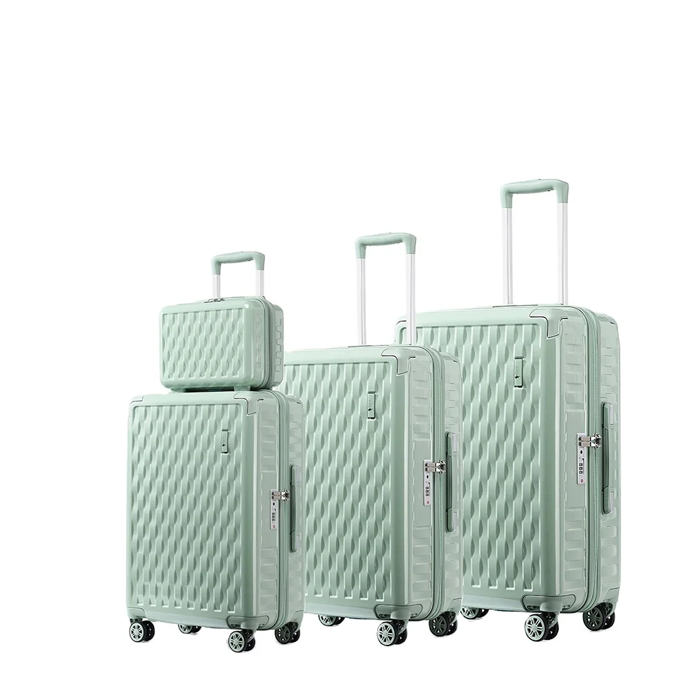 High Quality Customized 100% PP Hard shell Trolley Luggage Bag Wholesale Suitcase for Travel Bag Luggage Sets