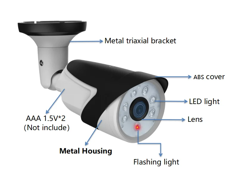 Fake Bullet Camera Hot Selling CCTV Dummy for Indoor Outdoor Waterproof Weatherproof IP 66 White black Custom