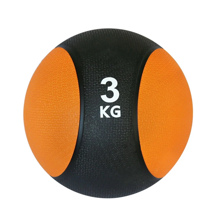 Fitness Medicine Ball Weighted Exercise Ball With Textured Grip Fitness Core Strength Training Rubber Ball