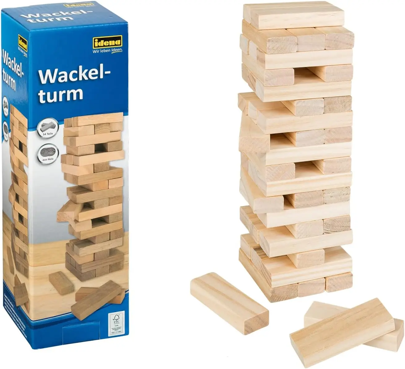 Обучающая детская игра от 3 лет деревянная настольная игрушка Wobble Tower для девочек и мальчиков