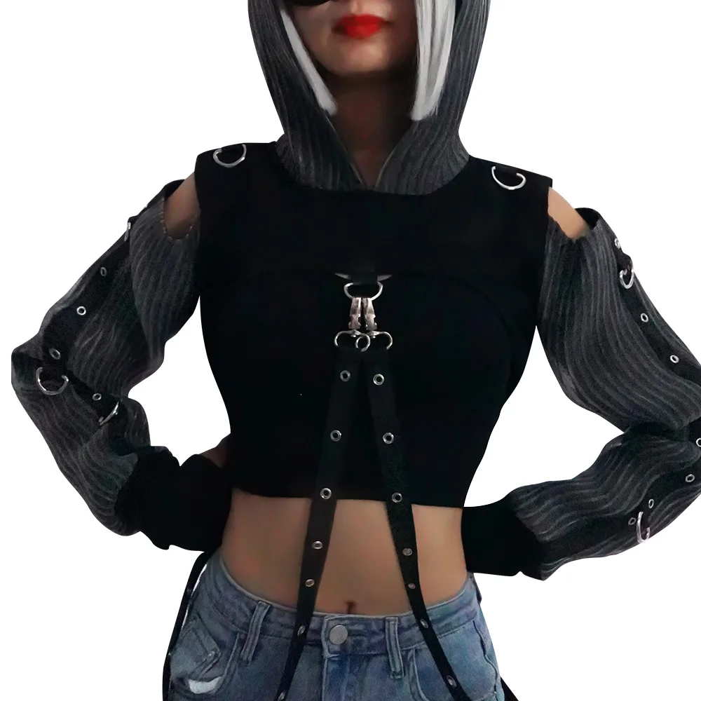 Multi Color Change Cyberpunk LED Light Emitting  Hoodie Light Up Party Luminous Jacket