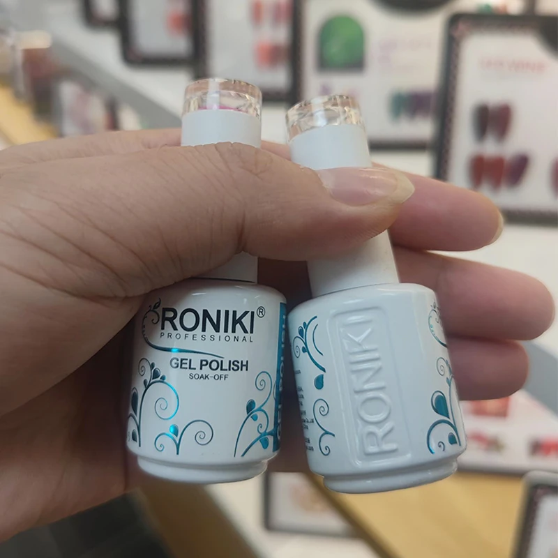 RONIKI Professional Nail Supplies soak off gel nail polish Custom Private label Color uv/led lamp gel polish for nail salon