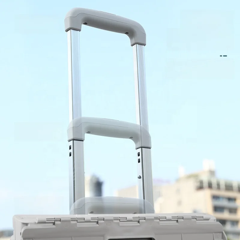 Hot Sale Shopping Cart Spinner Folding Luggage Telescopic Handle Shopping Trolley With Wheel Foldable Camp Cart