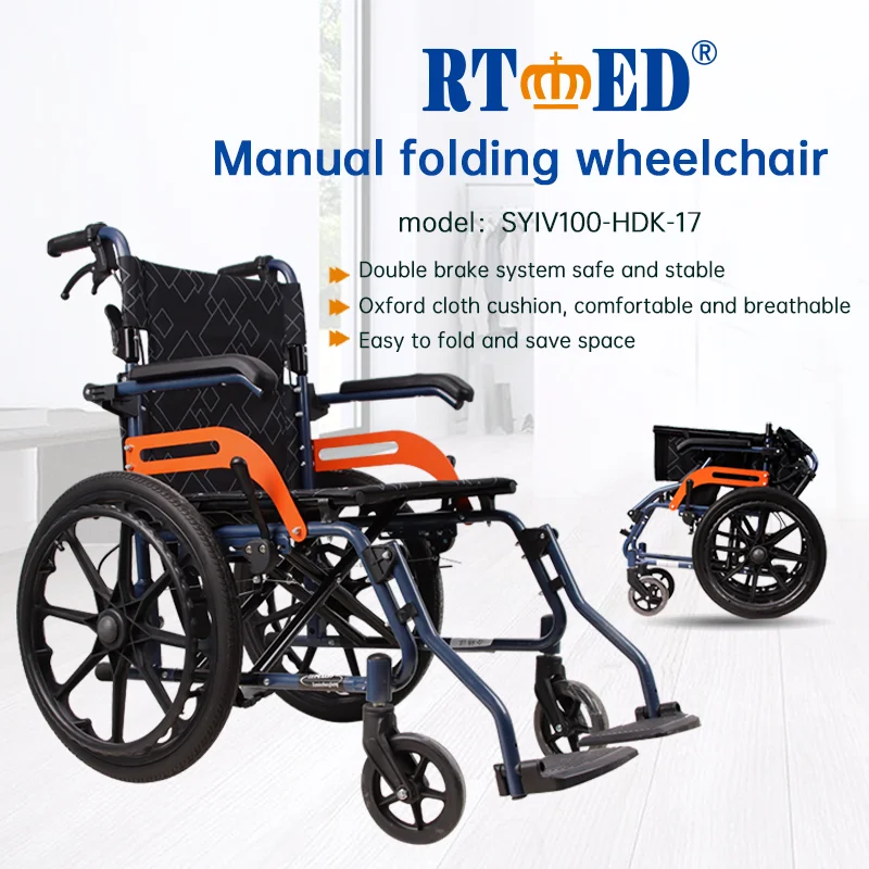 Best selling high quality Folding Manual Wheelchair lightweight wheel chair