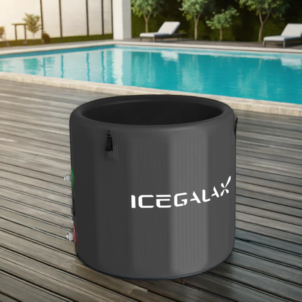 ICEGALAX подгонянная портативная ледяная ванна бочки надувной ванны холодного погружения ванны стручка с охладителем воды