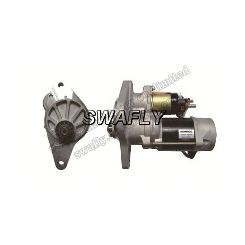 ISUZU 6QA1 6RB1 Engine Starter Motor 0-23000-6091 1-81100-217-1,24V 7.4KW 11T For ZX400 ZX500 Excavator Parts