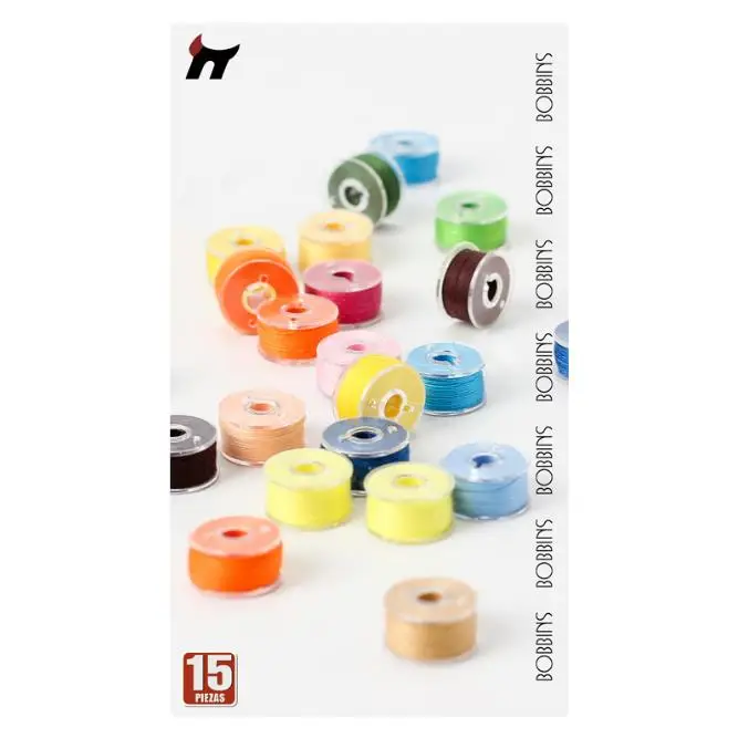 High Quality 15PCS/Set Home Multi-Purpose Sewing Threads  Machine Plastic Spools Transparent Plastic Bobbin