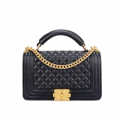Luxury Leather Handbag Cow Handbags 2020 Gold Chain Fashion Ladies Handbags Woman Bags