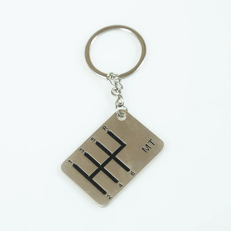 Car transmission model metal creative parts personalized manual transmission shift lever keychain