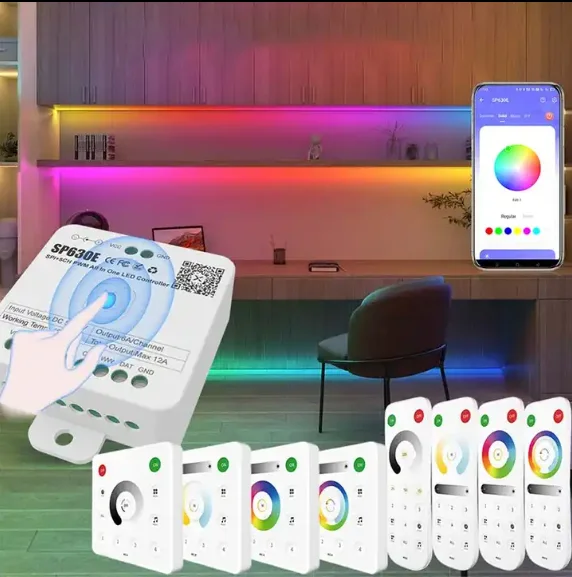 SP630e led controller rgbic rgbcct rgbw rgb cct 5v 12v 24v cob pwm pixel LED strip controller