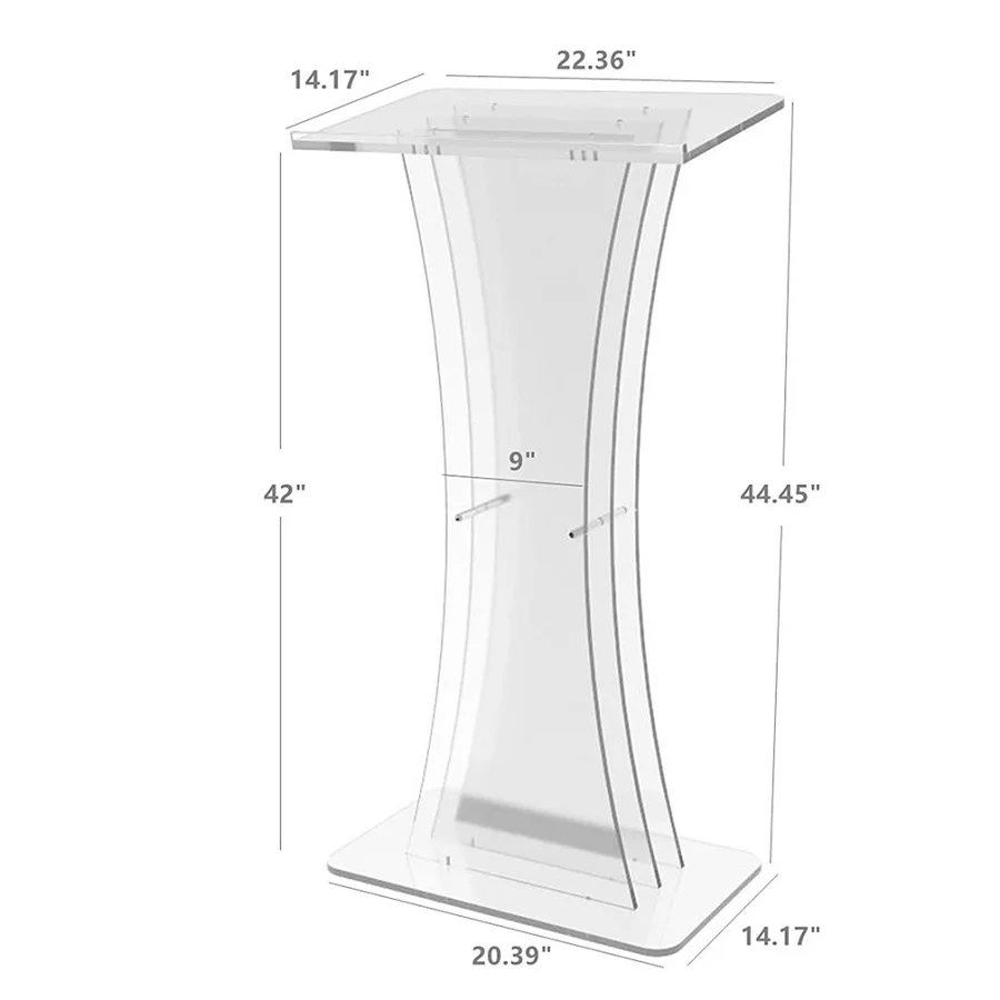 Clear Acrylic Lectern Church Pulpit Podium for Speech