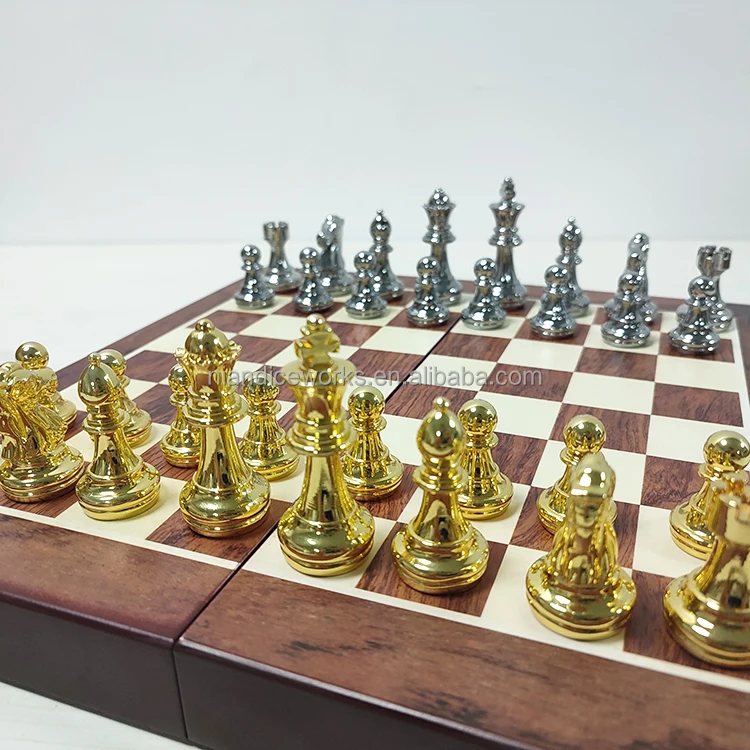 gifts for men play with metal chess clock luxury chess pieces metal Material chess sets