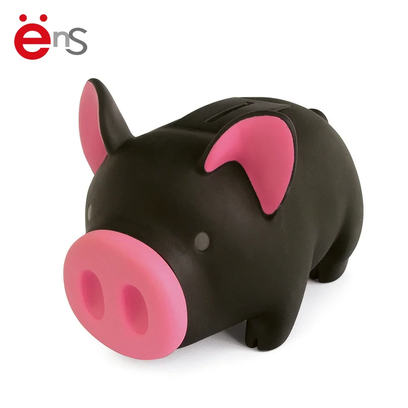 ENS Cute Black Pig Shaped Piggy Bank Money Box For Wholesale