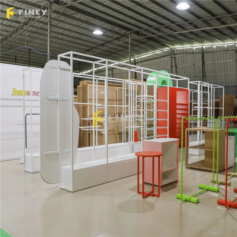 Custom Boutique Store Interior Design Ideas High End Counter Furniture With Glass Shelves For Boutique Retail Store