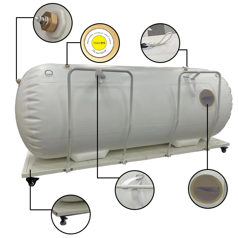 Home Portable Hyperbaric Oxigen chamber 2 ata 3 ata Hyperbaric-oxygen-chamber Hard HBOT Hyperbaric Chamber with Air Compressor