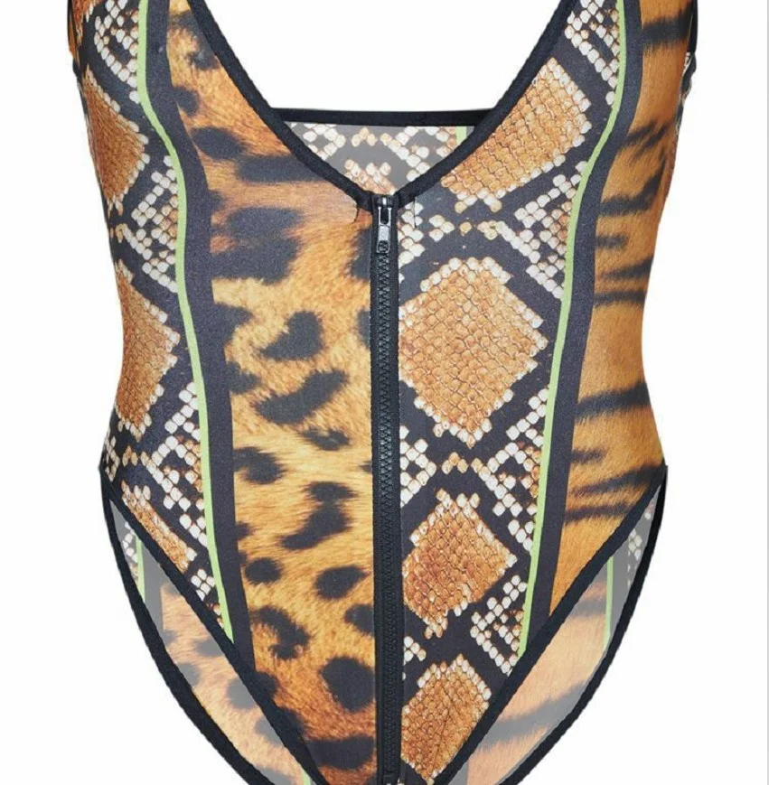 Deep V Neck African Printed Sexy Push Up Swimsuit 2021 Plus Size Backless Swim Wear Women Lace Custom One Piece Swimwear Bikini