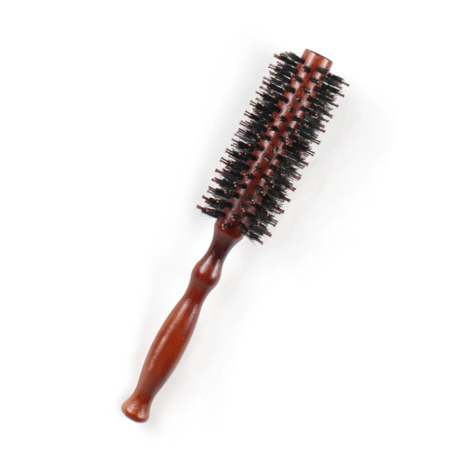 Factory Professional Detangling Hairbrush Custom Logo Natural Wooden Boar Bristle Round Roller Hair Brush Styling Comb