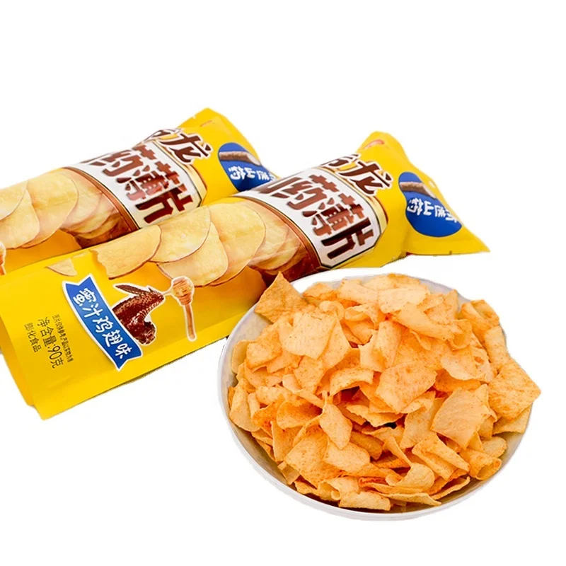 Popular Honey and Chicken Flavor baked vegetable snacks yam chips crisps for children and adult in Malaysia