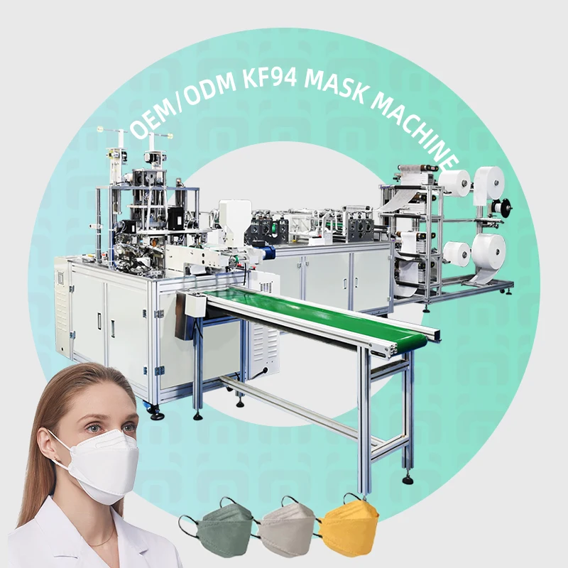 Fully automatic kf94 facemask nonwoven medical mask machine fish 3d kf94 ffp2  fish type face mask making machine for kf94 mask