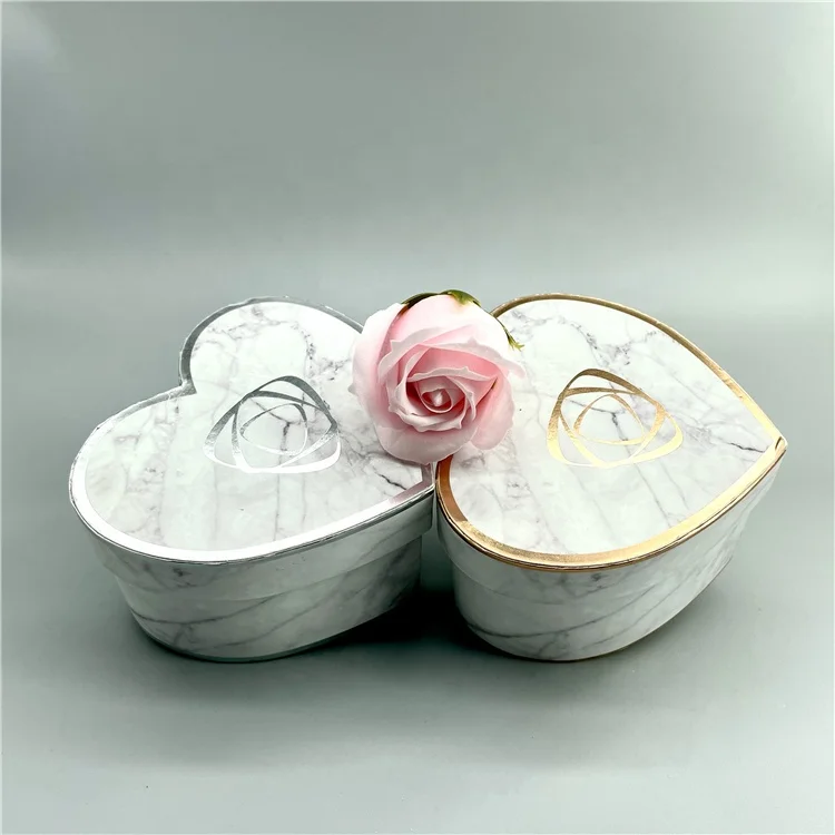 High quality luxury cardboard paper box printing marbling custom logo packaging flowers