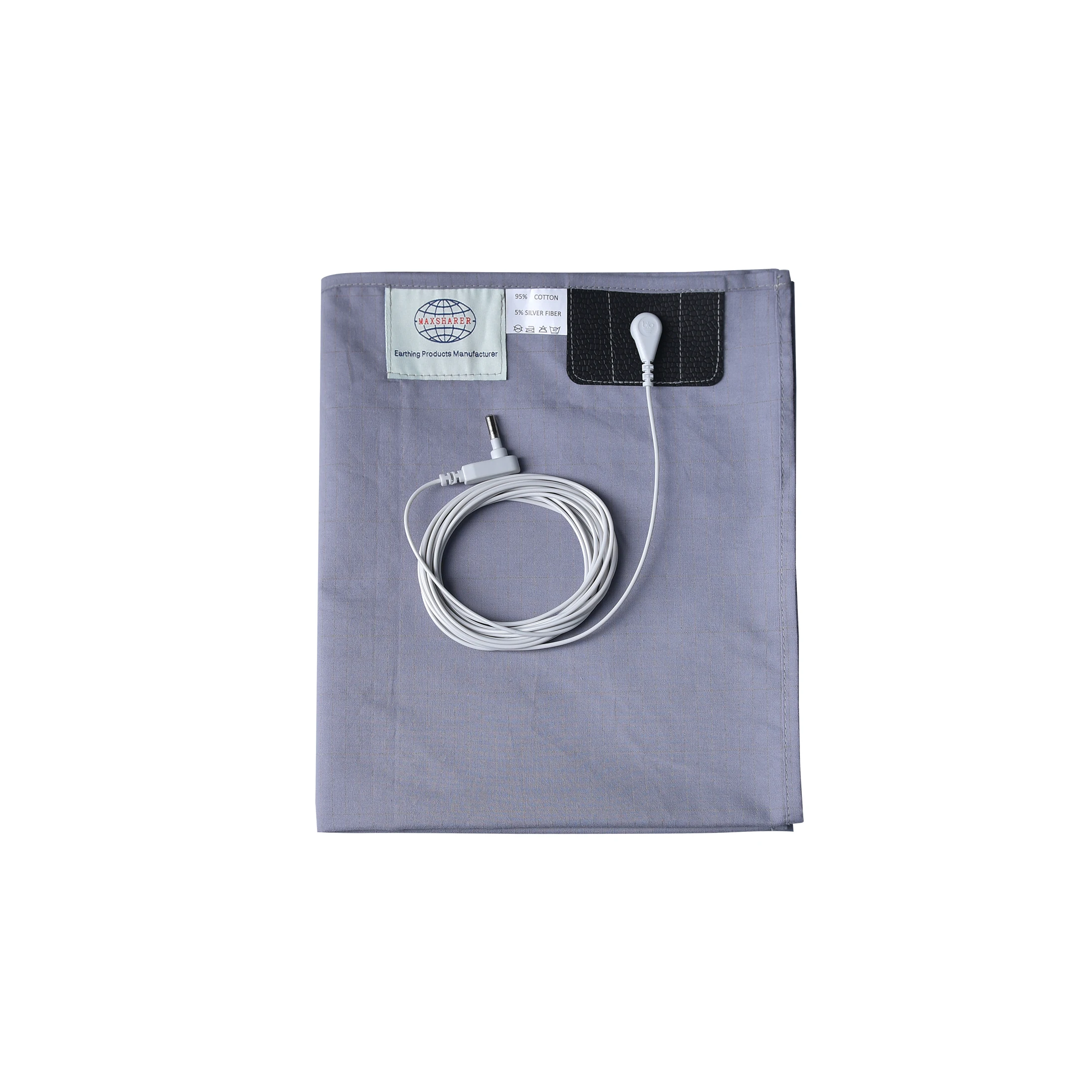 Grounding Sheets King Queen Size | Organic Cotton + Silver Fiber | Conductive Fitted Earth Sheets with Grounding Cord
