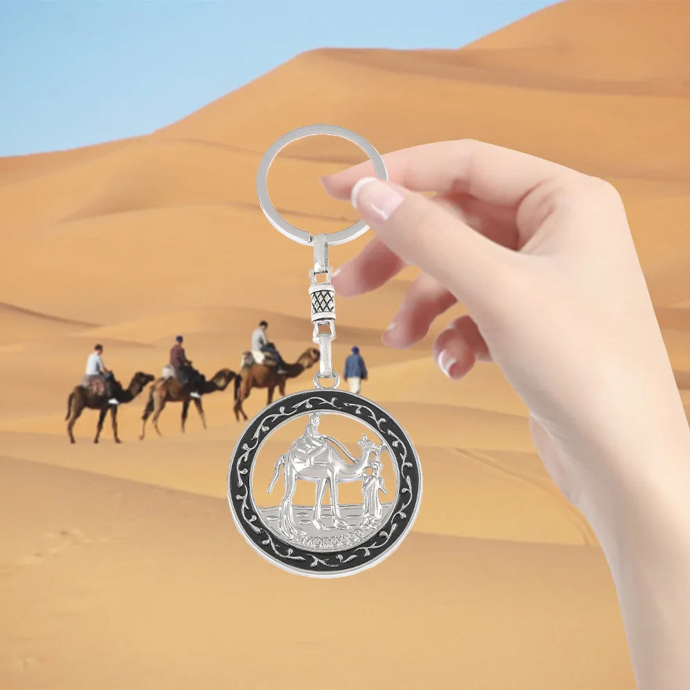 Fashion newest Morocco Marrakech cute lovely camel animal shape metal zinc alloy souvenir keyring keychain
