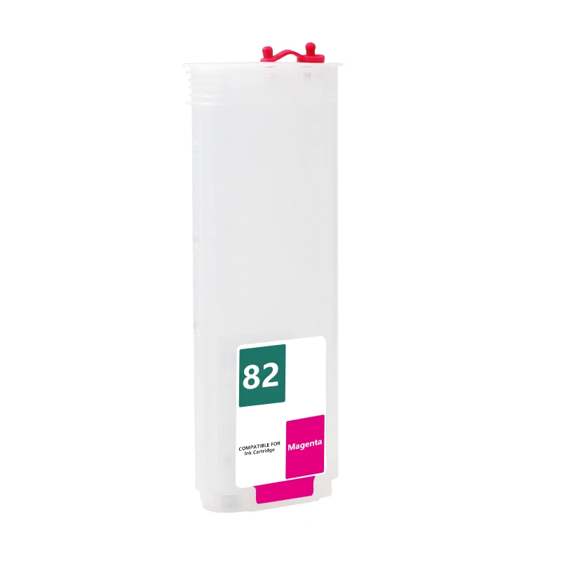 OCBESTJET 280ML 10 82 For HP Designjet 500 Reset Chip Cartridge Empty Refillable Ink Cartridge With Chip For HP 500 800 Printer
