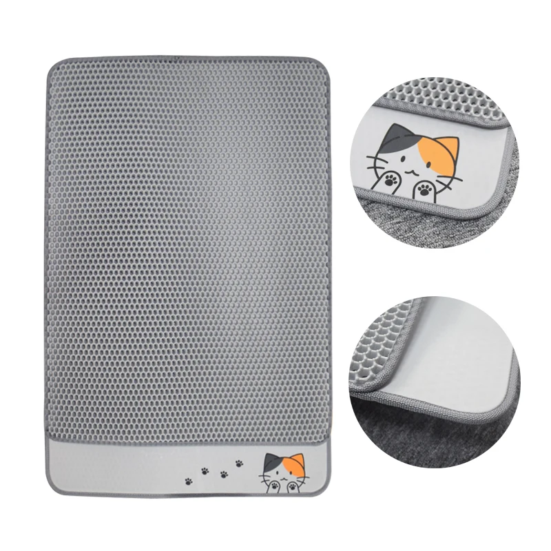 Wholesale Pet Toilet Pad Waterproof Pet products Cat dog mat  Fashion EVA Double-layer Light Weight Cat Litter Mat