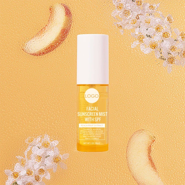 Custom Travel Size Anti-Aging Sunblock Transparent Liquid Facial Spray Spf 39 Moisturizer Mini Sunscreen Mist Spray Face Mist