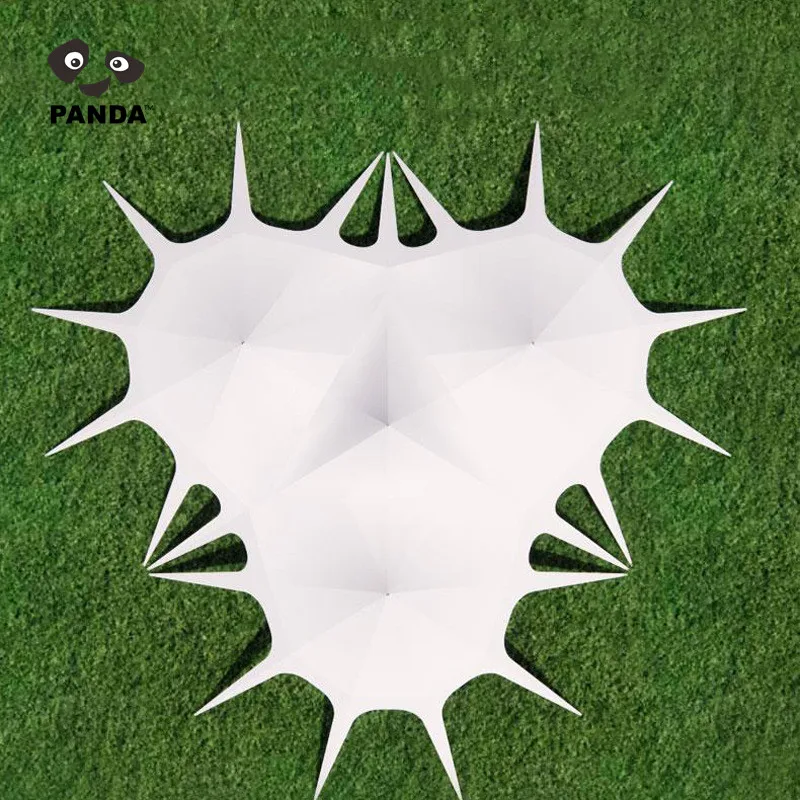 Triplets lotus canopy outdoor camping campsite picnic large multi-functional stretch trade show rain sun protection gazebo tent