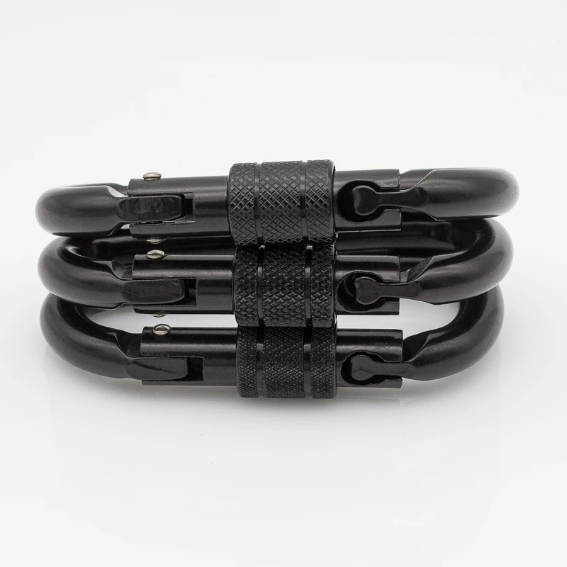 23KN Small Hammock Carabiner Screw Locking Forged Carabiner steel for Outdoor