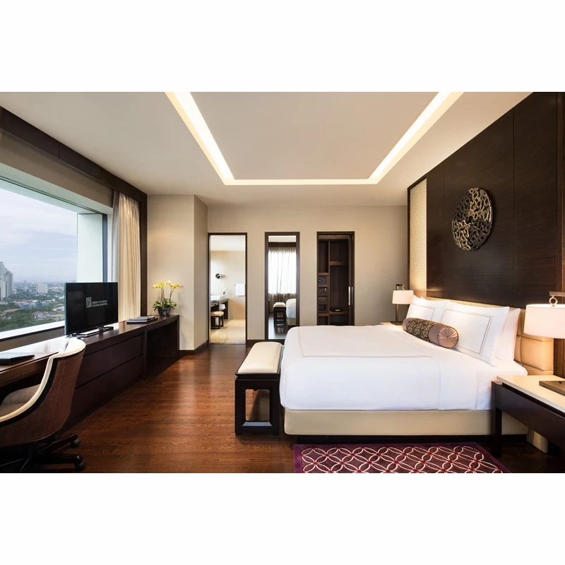 Fashion Design King Bedroom Sets Furniture Covered Wooden Veneer