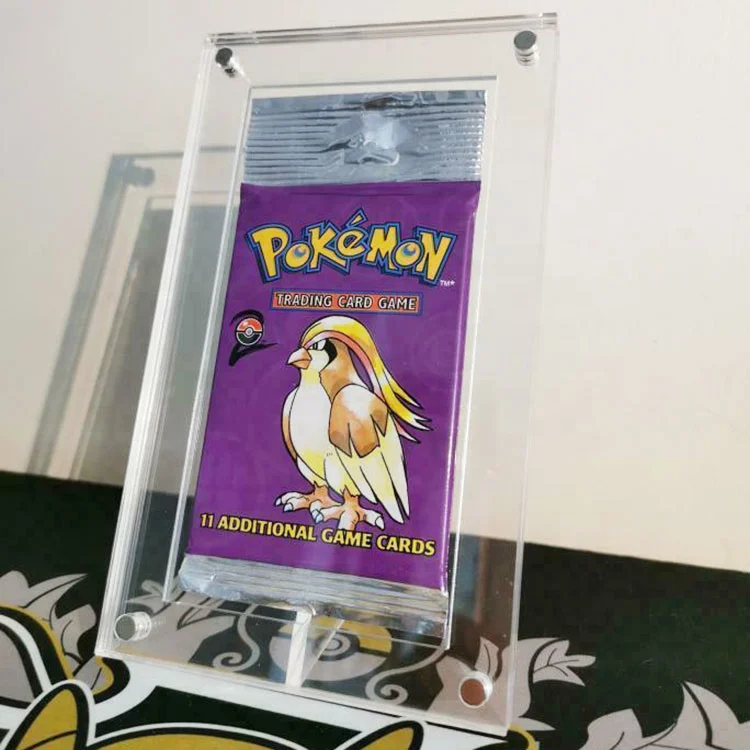 Акриловая бустерная упаковка Витрина коробка Pokemon карточная рамка держатель акриловая торговая карточка игровой дисплей