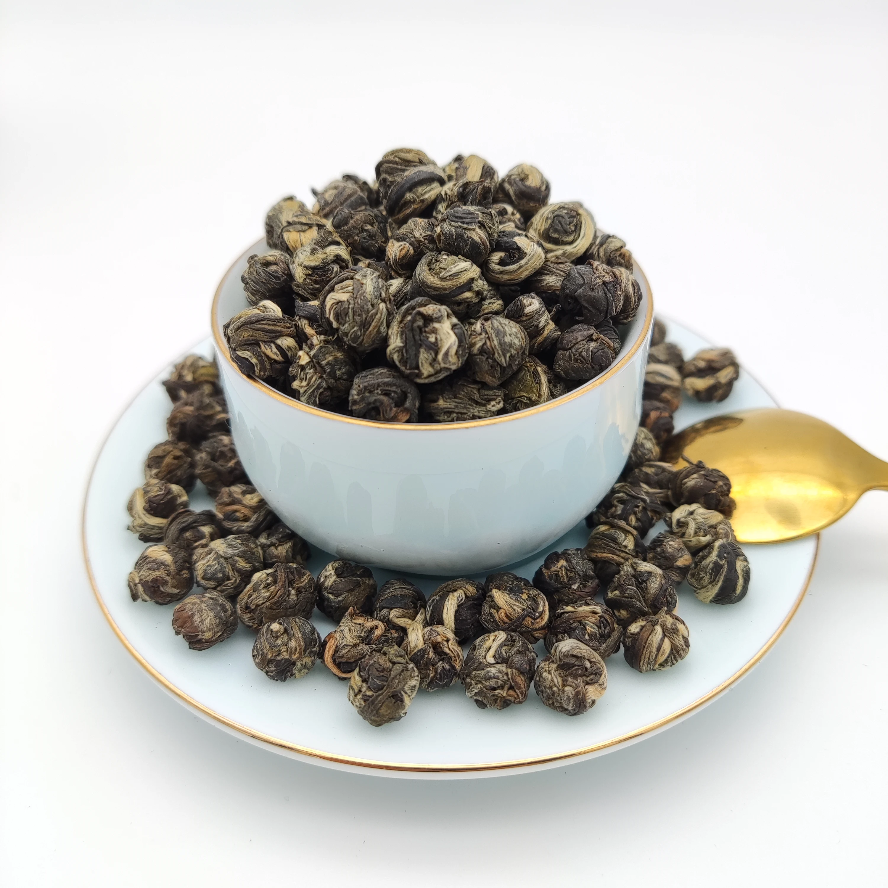 Organic Fujian Instant Dried Jasmine OEM Oolong Scented Dragon Pearl Green Tea Mist Loose Leaves Leaf Jasmine Black Jasmine Tea