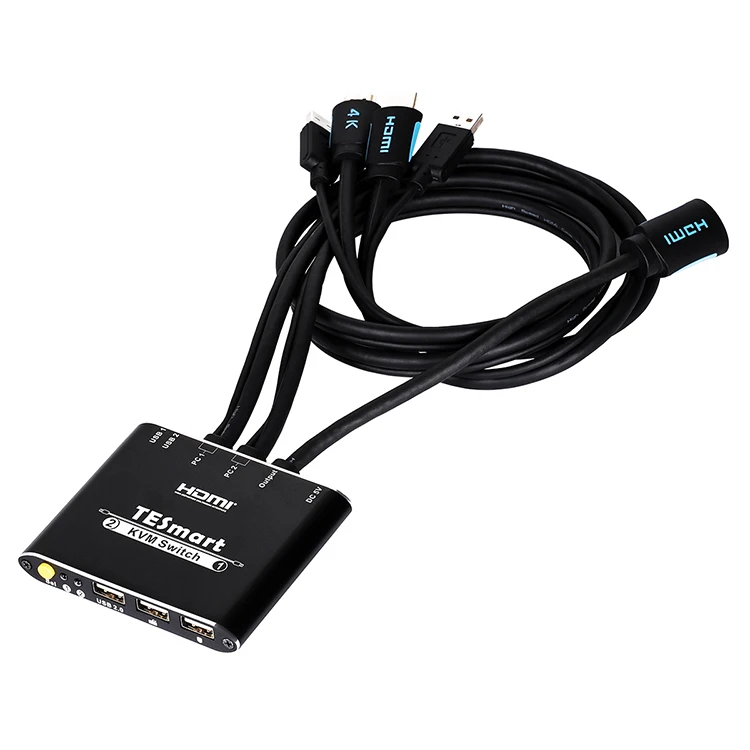 Tesla OEM 2x1 HDMI Cable KVM Switch Using only 1 set of keyboard, mouse and monitor to control 2 host devices