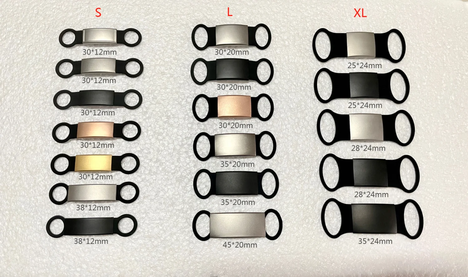 Full pet tag sizes